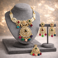 Royal Multicolour Kundan Pearl Necklace Set